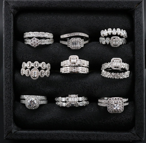 حلقه و پشت حلقه نقره زنانه