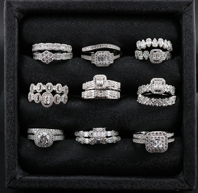 حلقه و پشت حلقه نقره زنانه