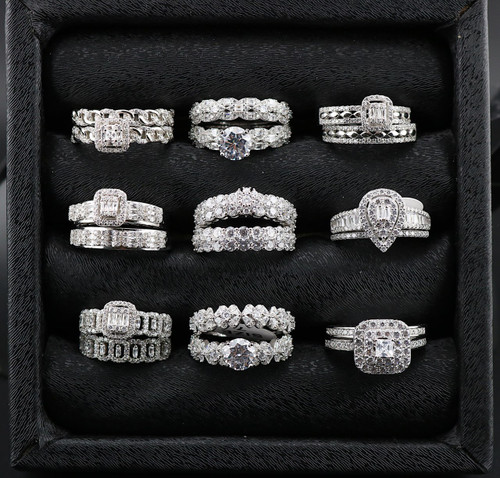 حلقه و پشت حلقه نقره زنانه