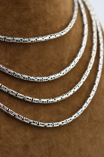 زنجیر نقره کرال گرد