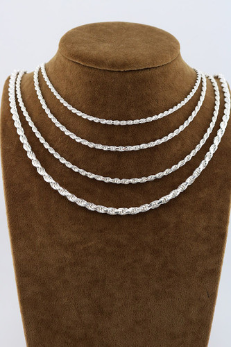 زنجیر نقره طنابی