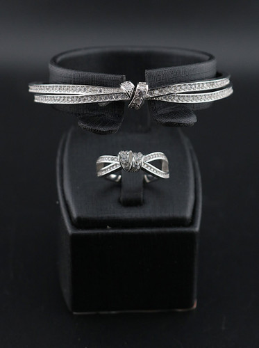 دستبند النگویی و انگشتر نقره