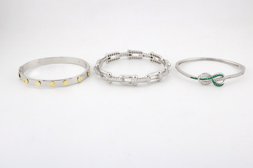 دستبند النگویی نقره