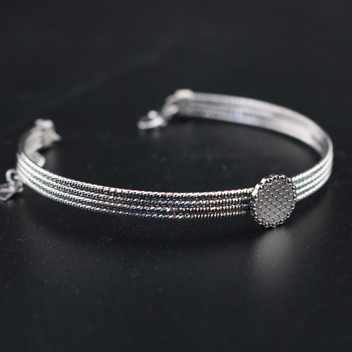 دستبند النگویی نقره