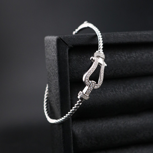 دستبند النگویی نقره