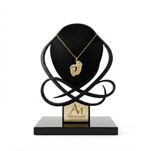پلاک نقره سفارشی نوزادی بهمراه آبکاری طلا کد 227