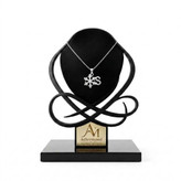 پلاک نقره سفارشی حروف بهمراه آبکاری طلا 110