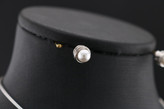 نیم ست نقره مروارید دخترانه زنانه گوشواره مروارید گردنبند مروارید
