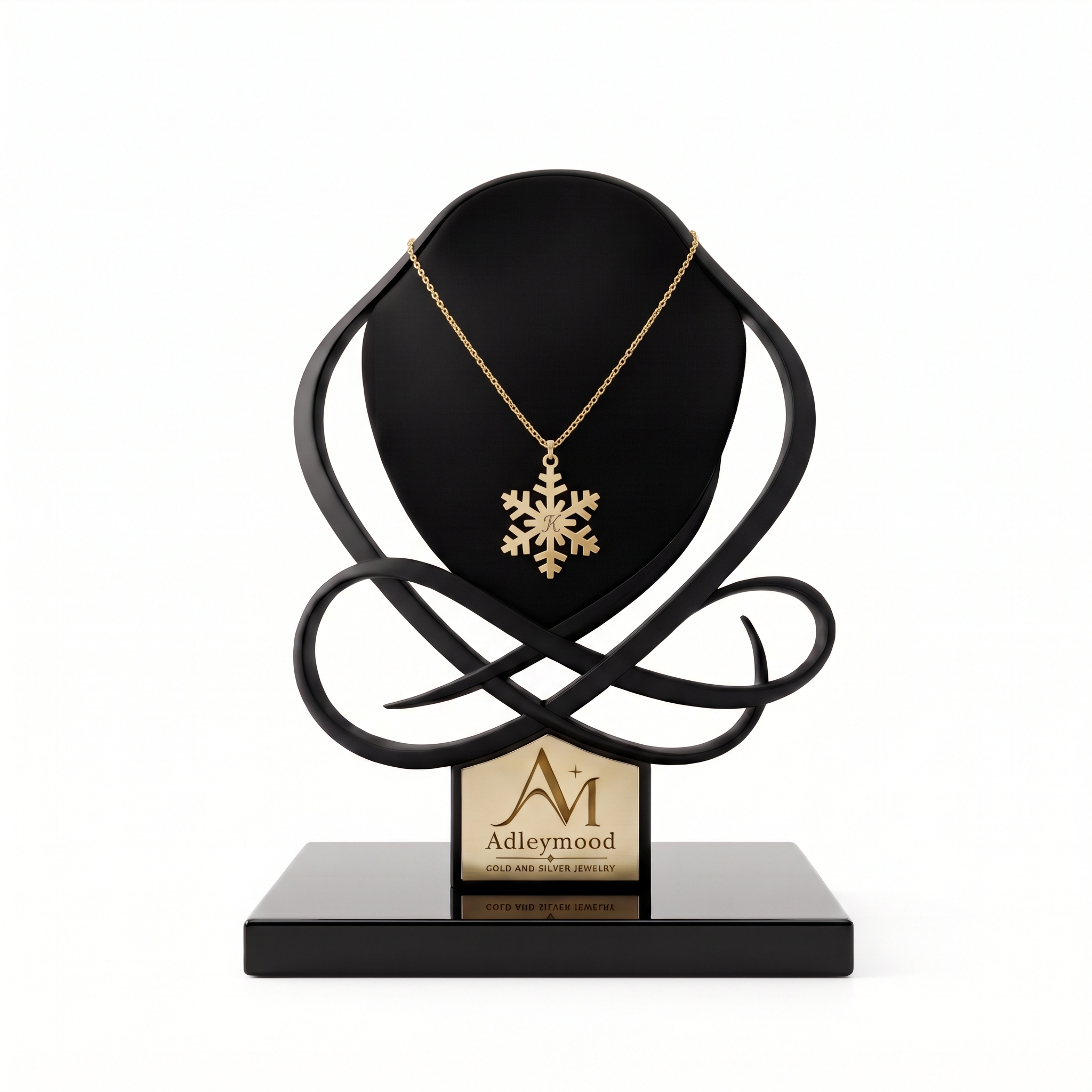 پلاک نقره سفارشی دونه برف 2 گرمی بهمراه آبکاری طلا کد 155